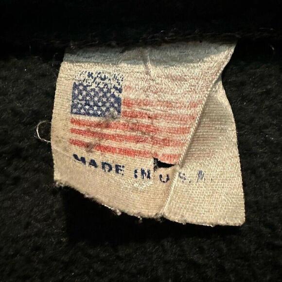 Vintage Fleece Jacket Made In USA 80s 90’s Forest Green Full Zip Depoe Bay Large - Picture 6 of 12